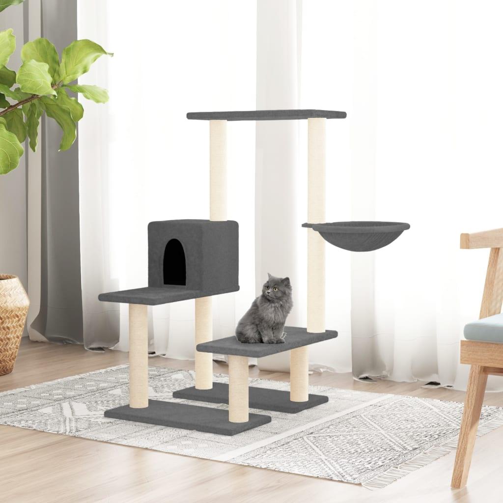 Trendyproduct.co.uk Cat Tree With Sisal Scratching Posts 94.5 Cm vidaXL Animals & Pet Supplies Animals & Pet Supplies > Pet Supplies > Cat Supplies > Cat Furniture Cat Furniture Cat Supplies Grey parcel Pet Supplies vidaXL