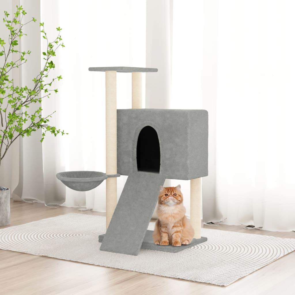 Trendyproduct.co.uk Cat Tree With Sisal Scratching Posts 96 Cm vidaXL Animals & Pet Supplies Animals & Pet Supplies > Pet Supplies > Cat Supplies > Cat Furniture Cat Furniture Cat Supplies Grey parcel Pet Supplies vidaXL