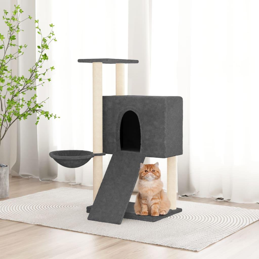 Trendyproduct.co.uk Cat Tree With Sisal Scratching Posts 96 Cm vidaXL Animals & Pet Supplies Animals & Pet Supplies > Pet Supplies > Cat Supplies > Cat Furniture Cat Furniture Cat Supplies Grey parcel Pet Supplies vidaXL