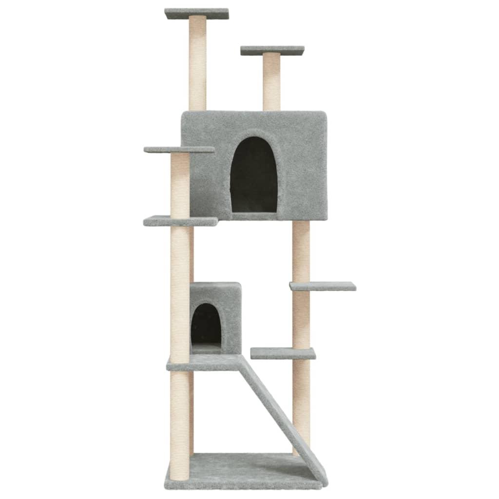 Trendyproduct.co.uk Cat Tree With Sisal Scratching Posts 153 Cm vidaXL Animals & Pet Supplies Animals & Pet Supplies > Pet Supplies > Cat Supplies > Cat Furniture Cat Furniture Cat Supplies Grey parcel Pet Supplies vidaXL