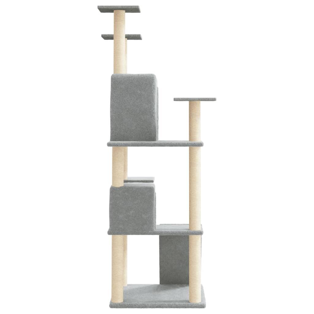 Trendyproduct.co.uk Cat Tree With Sisal Scratching Posts 153 Cm vidaXL Animals & Pet Supplies Animals & Pet Supplies > Pet Supplies > Cat Supplies > Cat Furniture Cat Furniture Cat Supplies Grey parcel Pet Supplies vidaXL