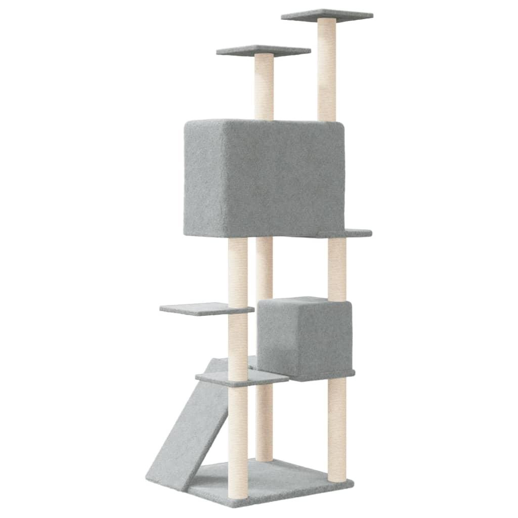 Trendyproduct.co.uk Cat Tree With Sisal Scratching Posts 153 Cm vidaXL Animals & Pet Supplies Animals & Pet Supplies > Pet Supplies > Cat Supplies > Cat Furniture Cat Furniture Cat Supplies Grey parcel Pet Supplies vidaXL