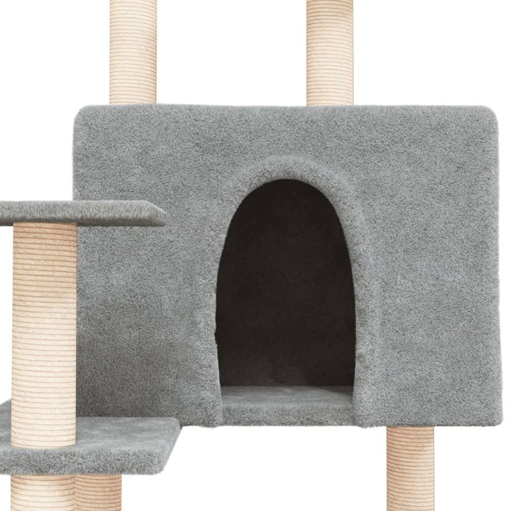 Trendyproduct.co.uk Cat Tree With Sisal Scratching Posts 153 Cm vidaXL Animals & Pet Supplies Animals & Pet Supplies > Pet Supplies > Cat Supplies > Cat Furniture Cat Furniture Cat Supplies Grey parcel Pet Supplies vidaXL