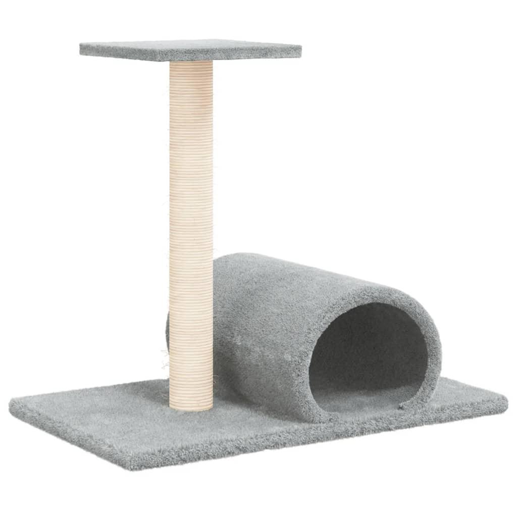 Trendyproduct.co.uk Cat Scratching Post With Tunnel 60X34.5X50 Cm vidaXL Animals & Pet Supplies Animals & Pet Supplies > Pet Supplies > Cat Supplies > Cat Furniture Cat Furniture Cat Supplies Grey parcel Pet Supplies vidaXL