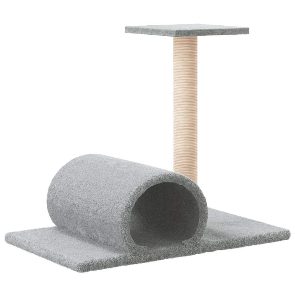 Trendyproduct.co.uk Cat Scratching Post With Tunnel 60X34.5X50 Cm vidaXL Animals & Pet Supplies Animals & Pet Supplies > Pet Supplies > Cat Supplies > Cat Furniture Cat Furniture Cat Supplies Grey parcel Pet Supplies vidaXL