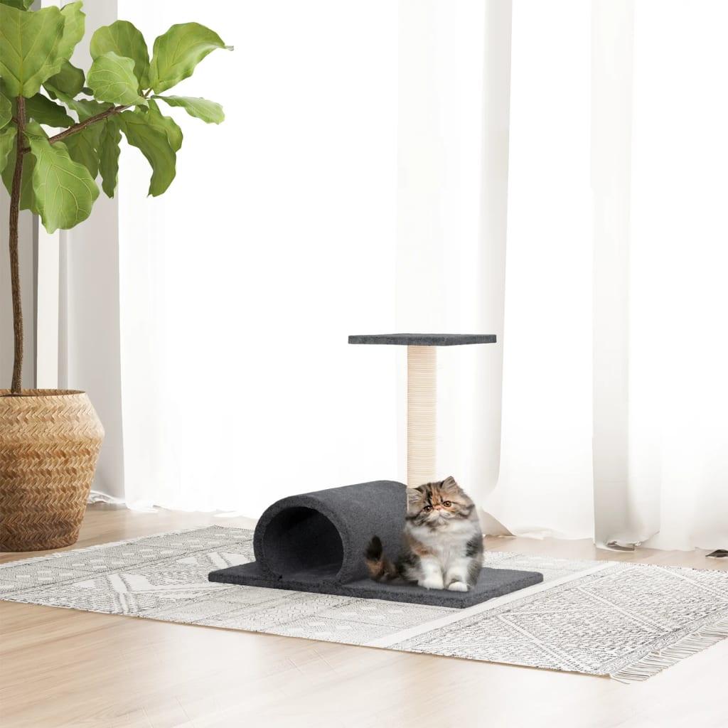 Trendyproduct.co.uk Cat Scratching Post With Tunnel 60X34.5X50 Cm vidaXL Animals & Pet Supplies Animals & Pet Supplies > Pet Supplies > Cat Supplies > Cat Furniture Cat Furniture Cat Supplies Grey parcel Pet Supplies vidaXL