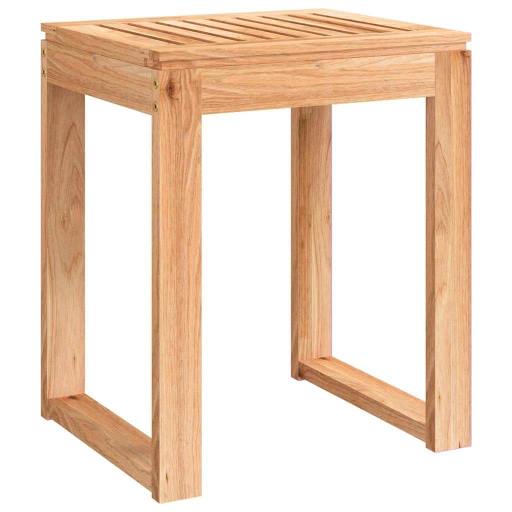 Bathroom Stool 40X30X46 Cm Solid Wood Walnut