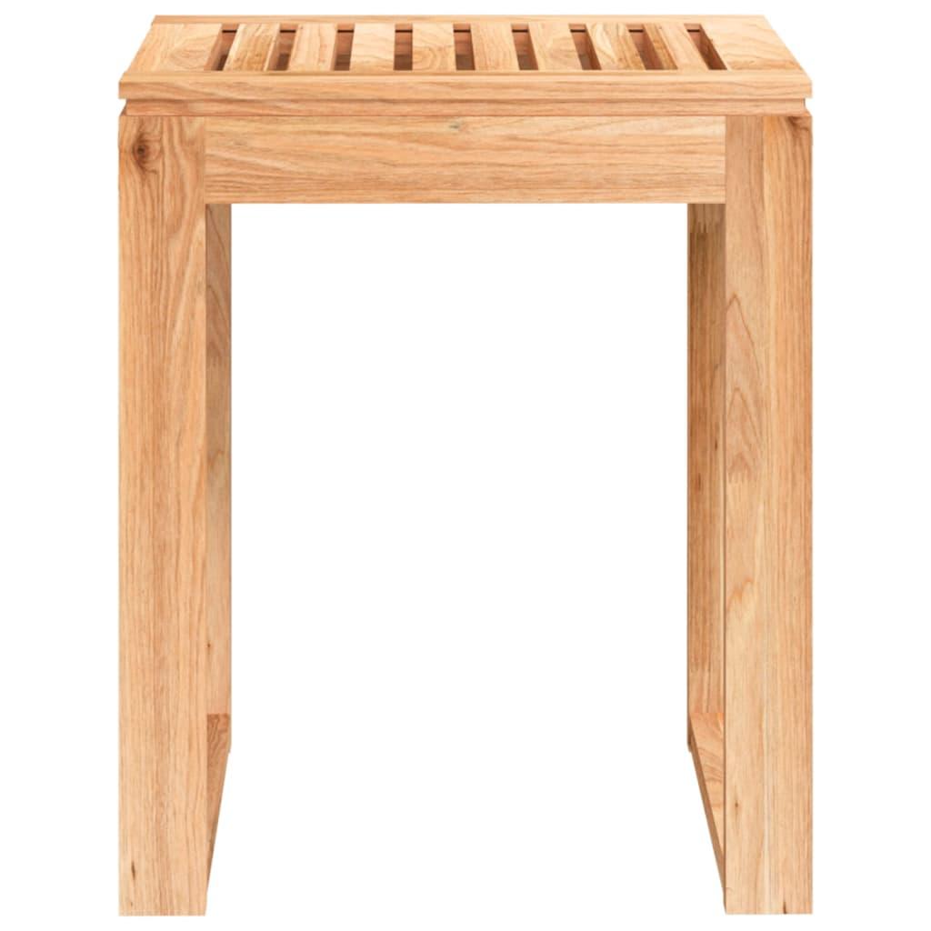 Bathroom Stool 40X30X46 Cm Solid Wood Walnut