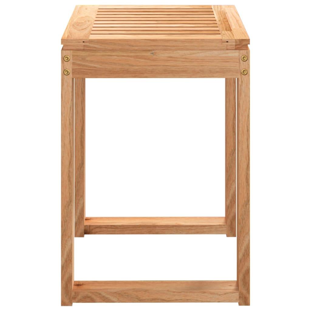 Bathroom Stool 40X30X46 Cm Solid Wood Walnut