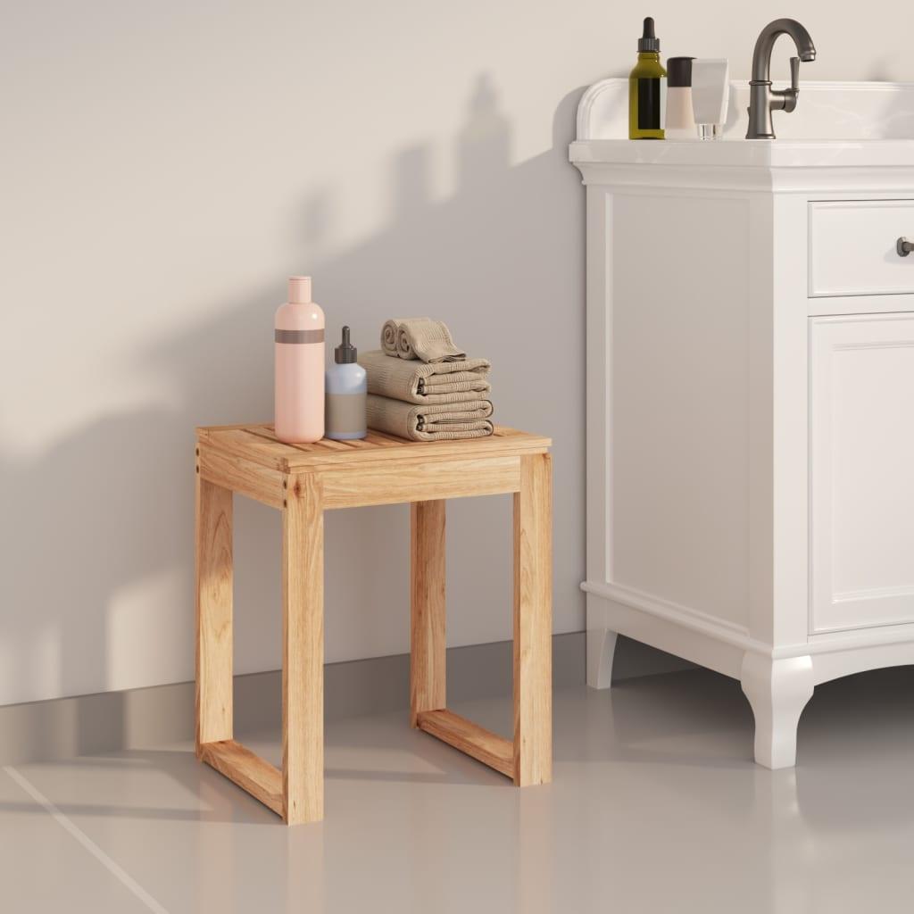 Bathroom Stool 40X30X46 Cm Solid Wood Walnut