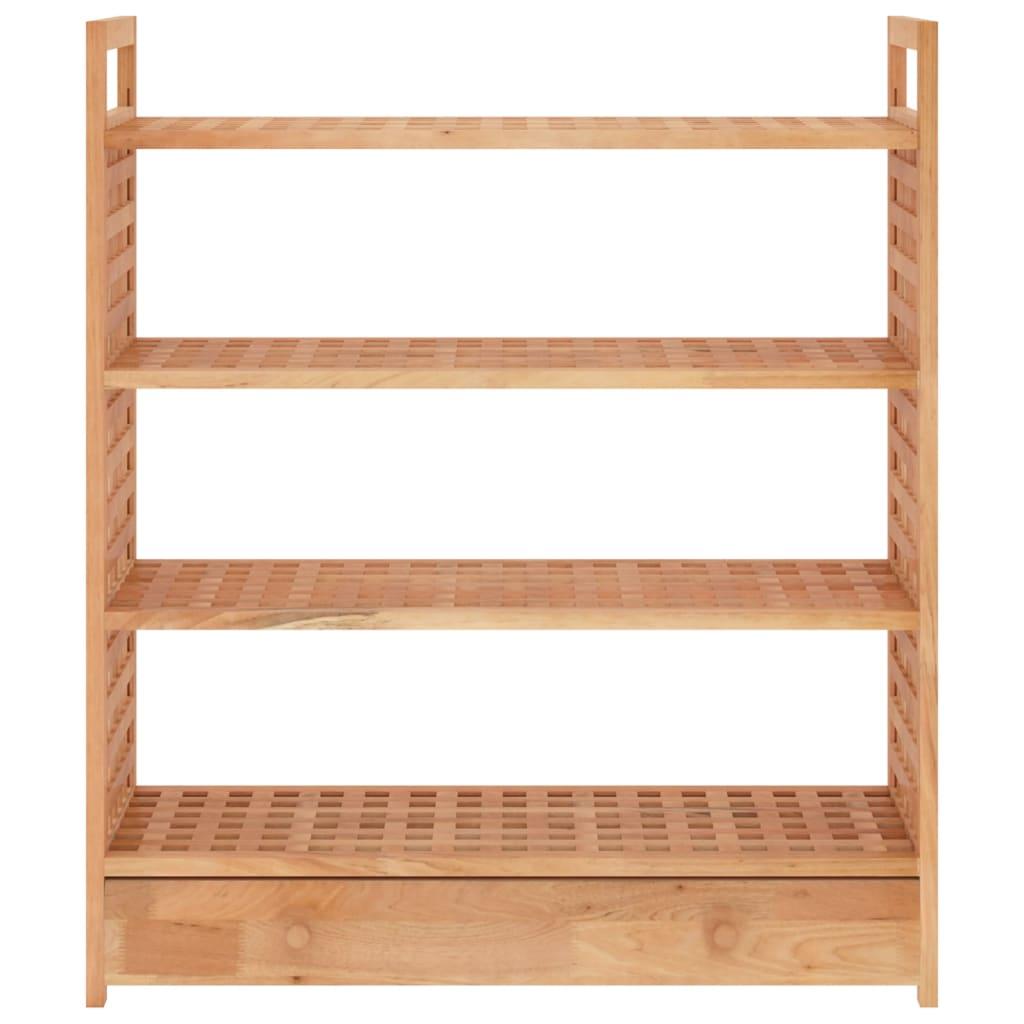 Shoe Rack With Drawer 70X27X81 Cm Solid Wood Walnut