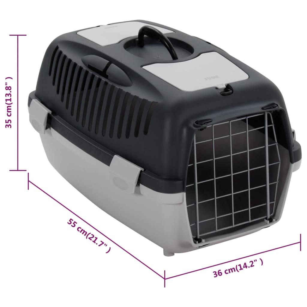 Pet Transport Box Grey And Black Pp