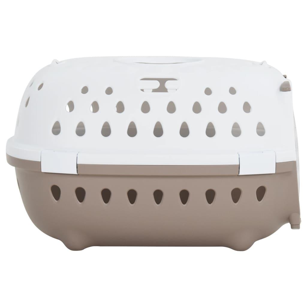 Pet Transport Box White And Brown 50X34.5X32 Cm Pp