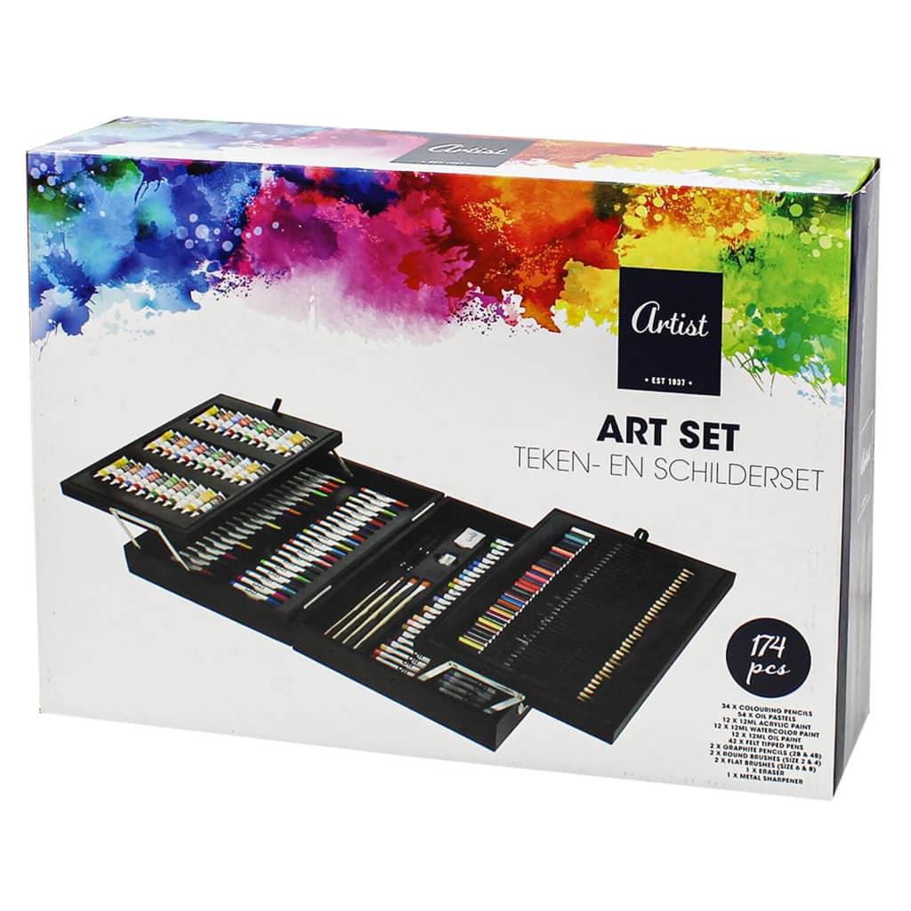 Artist 174-Piece Painting Art Set In Wooden Box