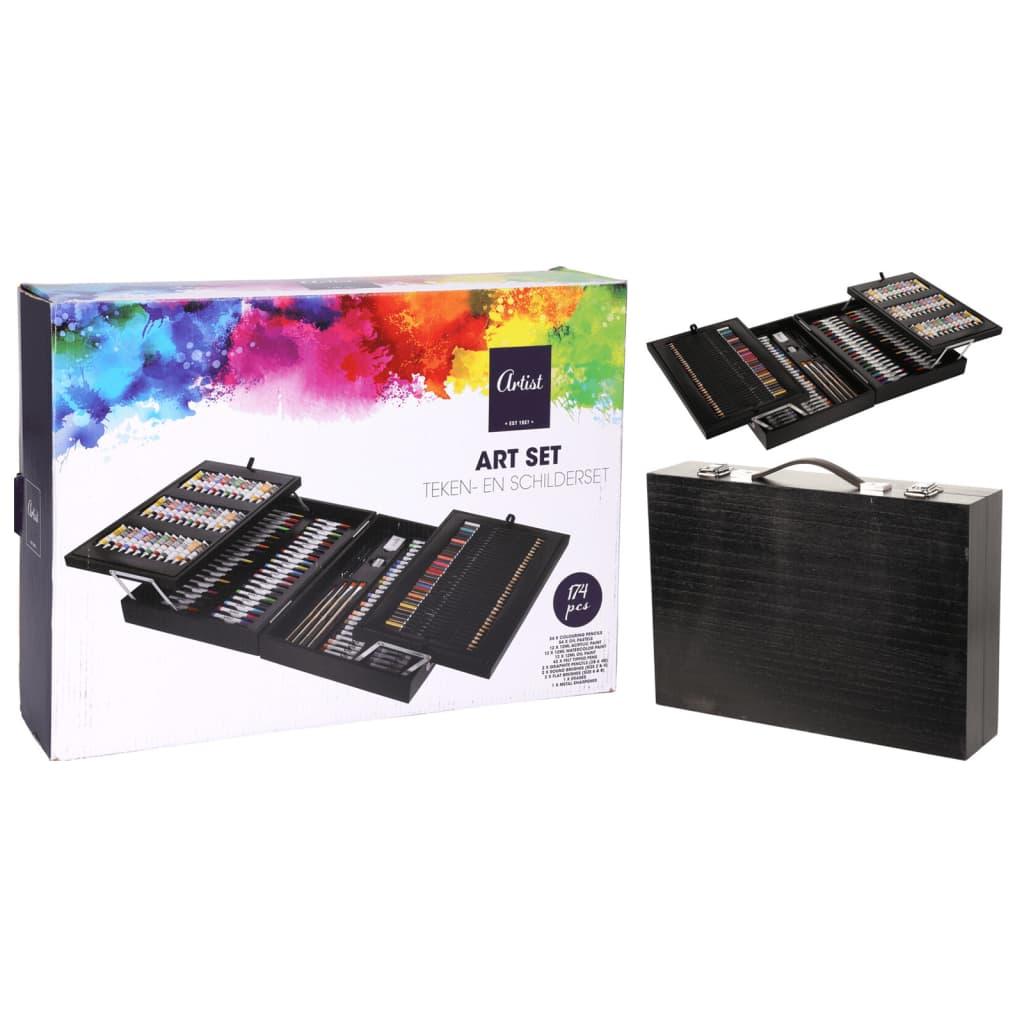 Artist 174-Piece Painting Art Set In Wooden Box