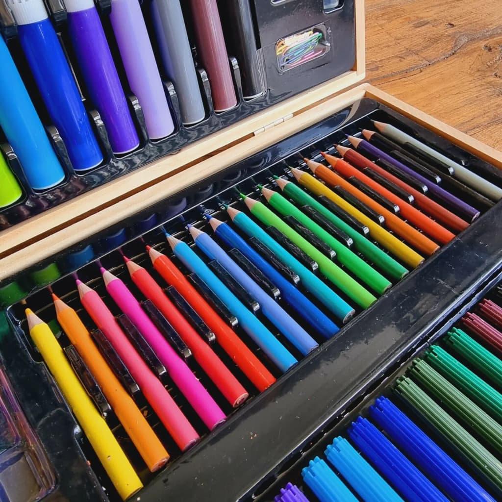 Artist 180-Piece Painting Art Set In Wooden Box