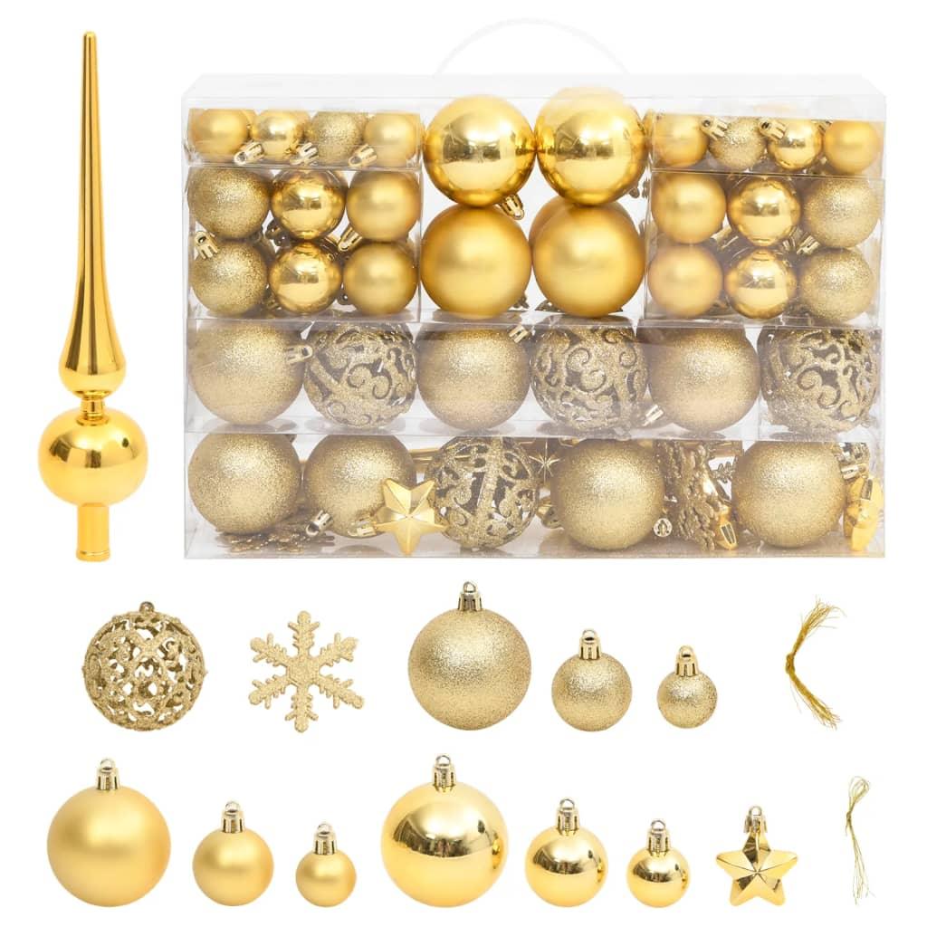 111 Piece Christmas Bauble Set Polystyrene