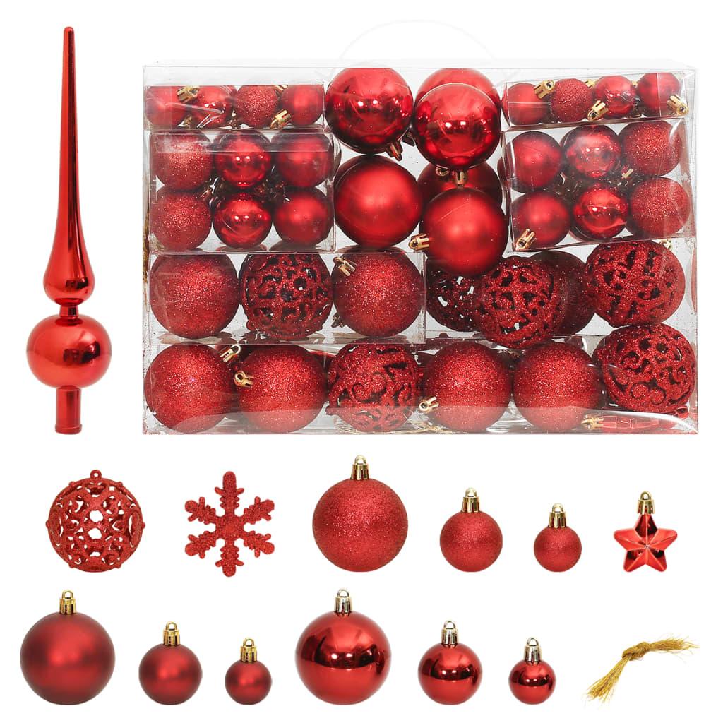 111 Piece Christmas Bauble Set Polystyrene