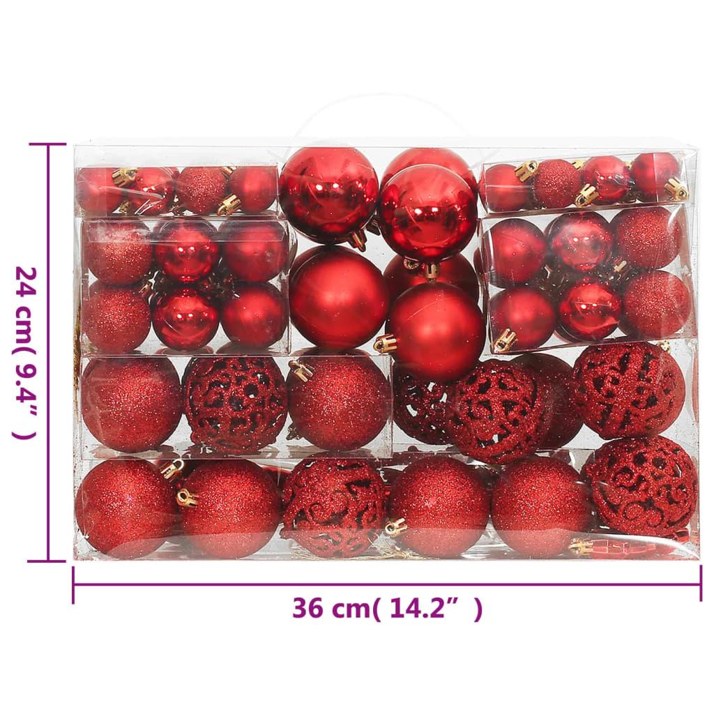 111 Piece Christmas Bauble Set Polystyrene