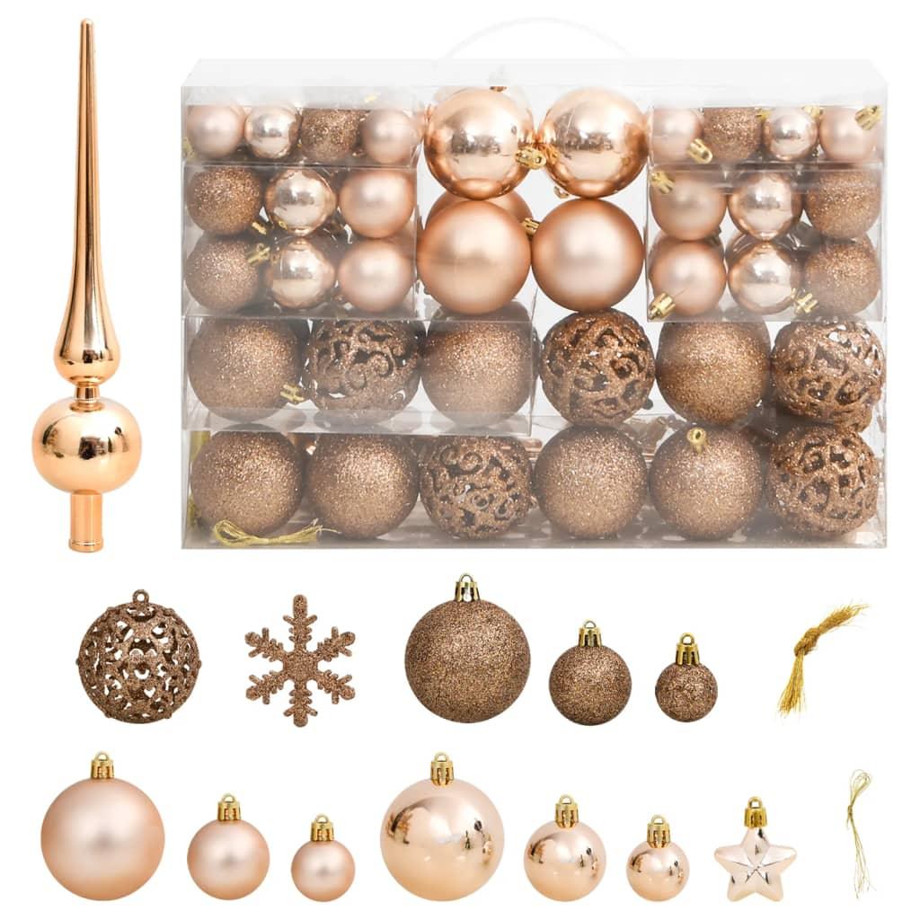 111 Piece Christmas Bauble Set Polystyrene