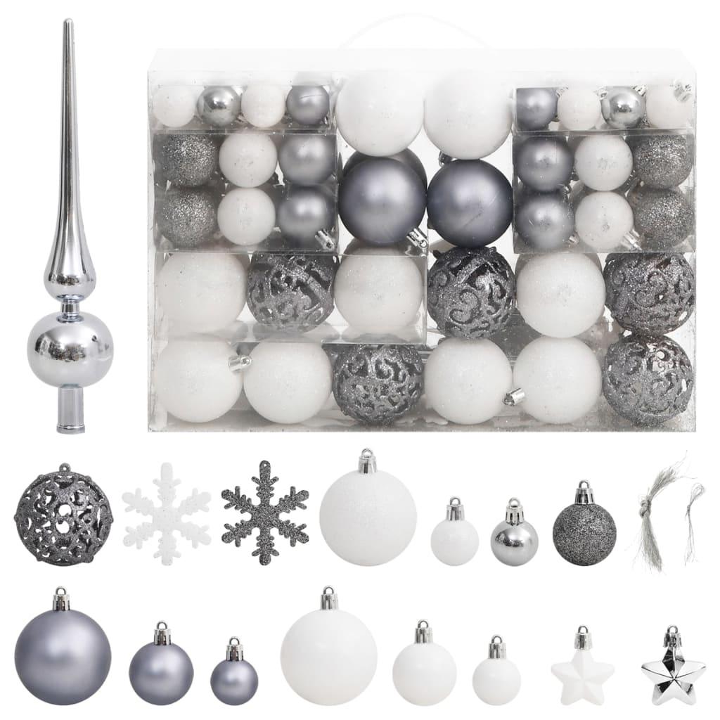 111 Piece Christmas Bauble Set Polystyrene