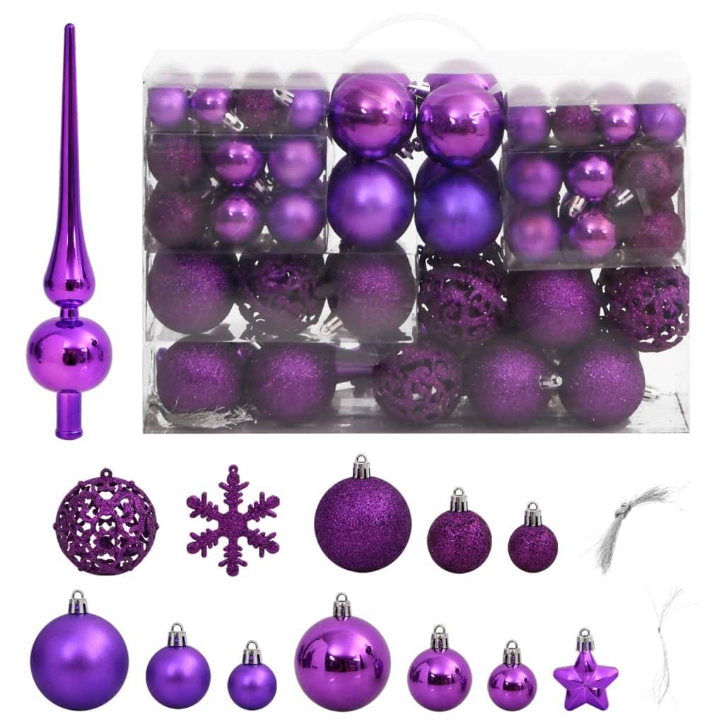 111 Piece Christmas Bauble Set Polystyrene