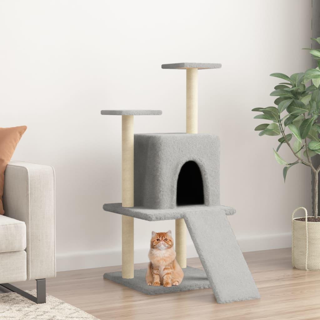 Trendyproduct.co.uk Cat Tree With Sisal Scratching Posts 110 Cm vidaXL Animals & Pet Supplies Animals & Pet Supplies > Pet Supplies > Cat Supplies > Cat Furniture Cat Furniture Cat Supplies Grey parcel Pet Supplies vidaXL