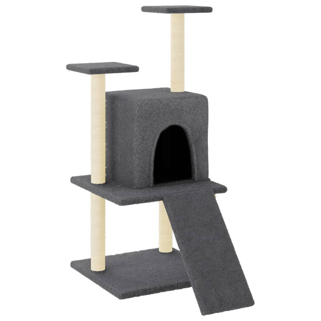 Trendyproduct.co.uk Cat Tree With Sisal Scratching Posts 110 Cm vidaXL Animals & Pet Supplies Animals & Pet Supplies > Pet Supplies > Cat Supplies > Cat Furniture Cat Furniture Cat Supplies Grey parcel Pet Supplies vidaXL