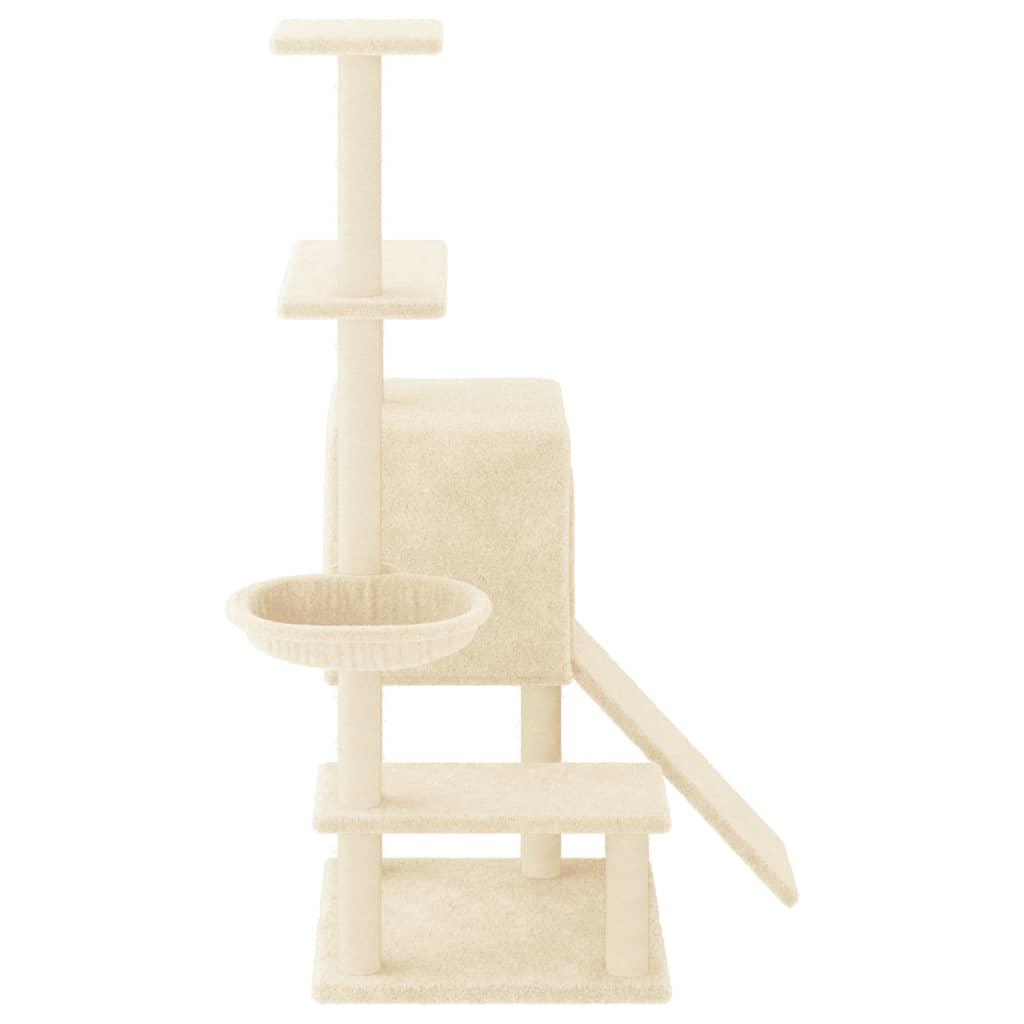 Trendyproduct.co.uk Cat Tree With Sisal Scratching Posts 130.5 Cm vidaXL Animals & Pet Supplies Animals & Pet Supplies > Pet Supplies > Cat Supplies > Cat Furniture Cat Furniture Cat Supplies Cream parcel Pet Supplies vidaXL