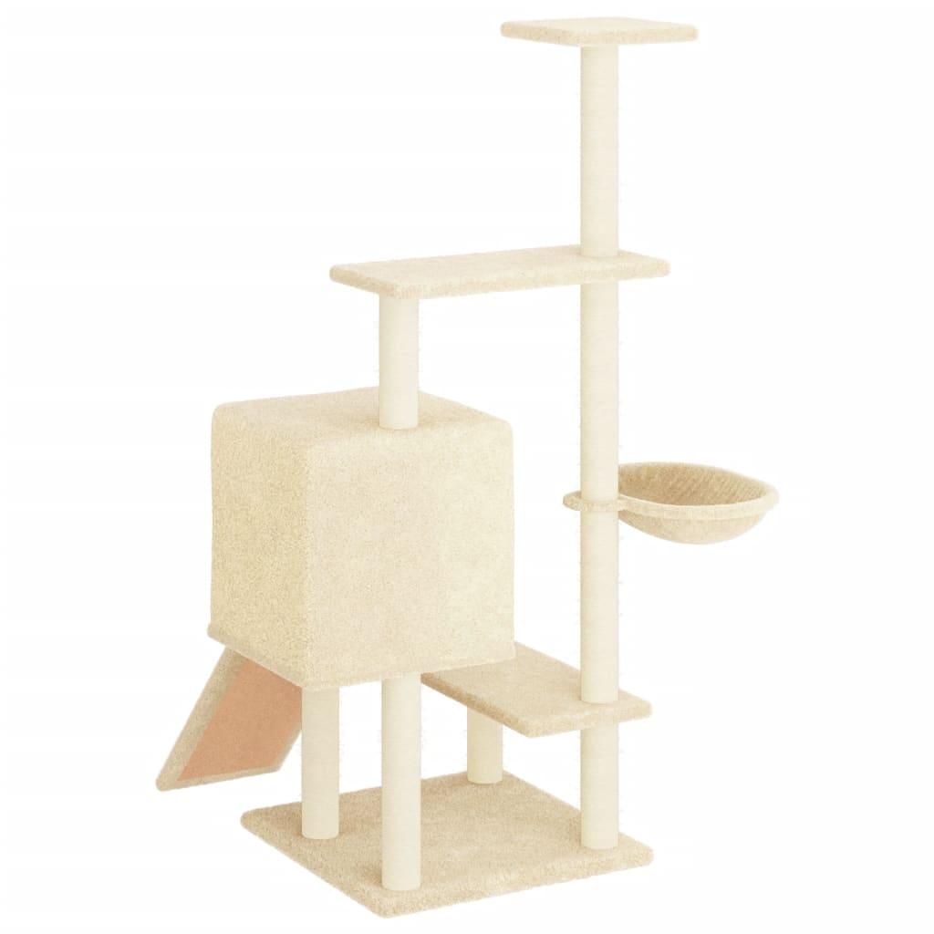 Trendyproduct.co.uk Cat Tree With Sisal Scratching Posts 130.5 Cm vidaXL Animals & Pet Supplies Animals & Pet Supplies > Pet Supplies > Cat Supplies > Cat Furniture Cat Furniture Cat Supplies Cream parcel Pet Supplies vidaXL