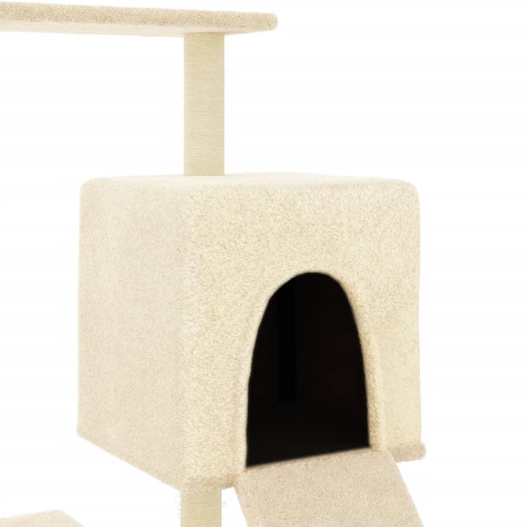 Trendyproduct.co.uk Cat Tree With Sisal Scratching Posts 130.5 Cm vidaXL Animals & Pet Supplies Animals & Pet Supplies > Pet Supplies > Cat Supplies > Cat Furniture Cat Furniture Cat Supplies Cream parcel Pet Supplies vidaXL