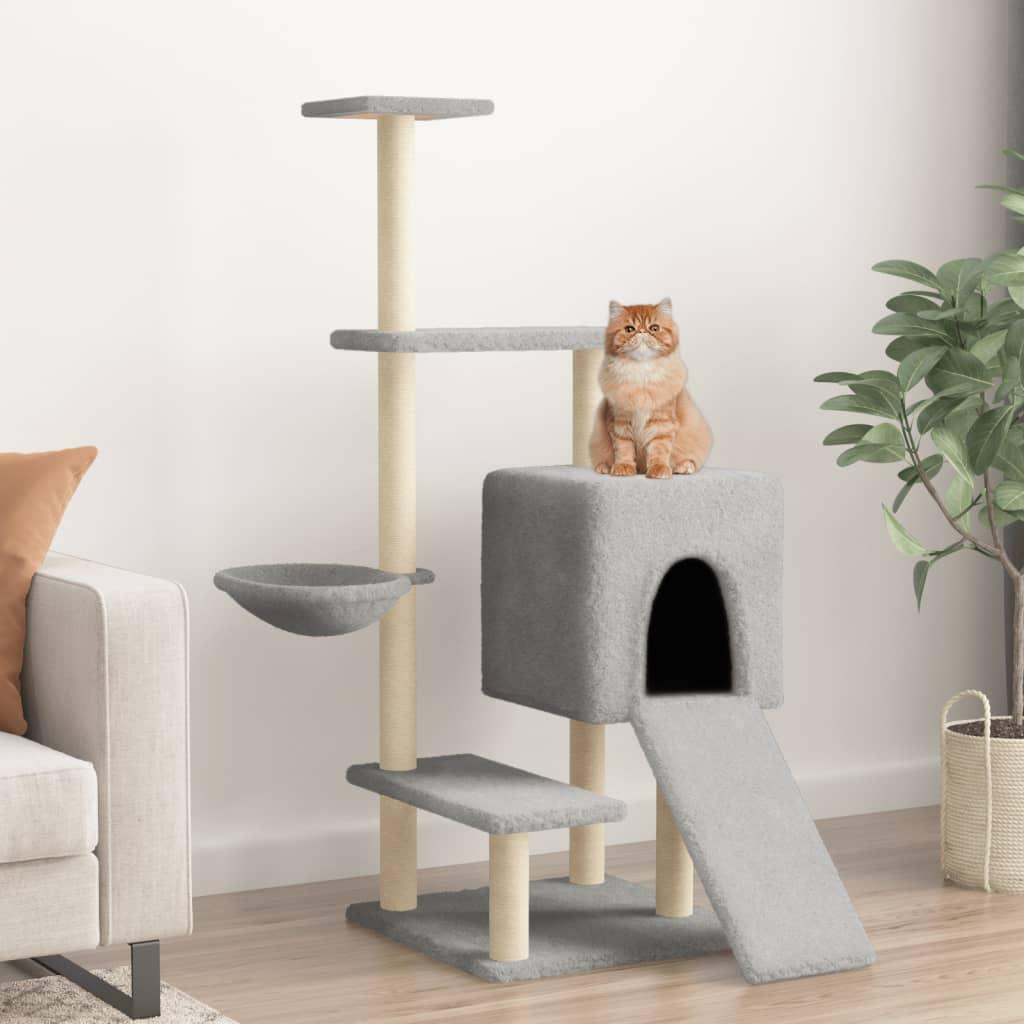 Trendyproduct.co.uk Cat Tree With Sisal Scratching Posts 130.5 Cm vidaXL Animals & Pet Supplies Animals & Pet Supplies > Pet Supplies > Cat Supplies > Cat Furniture Cat Furniture Cat Supplies Cream parcel Pet Supplies vidaXL