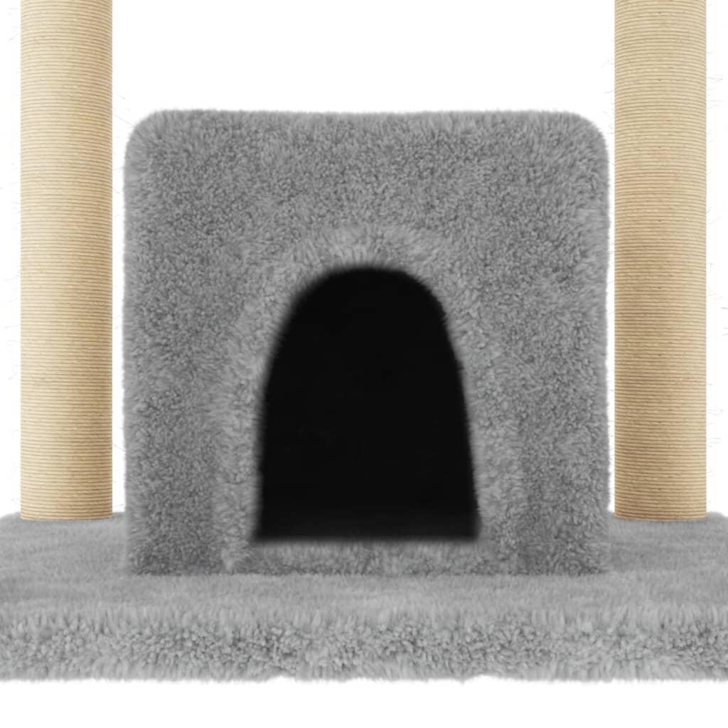 Trendyproduct.co.uk Cat Tree With Sisal Scratching Posts 154 Cm vidaXL Animals & Pet Supplies Animals & Pet Supplies > Pet Supplies > Cat Supplies > Cat Furniture Cat Furniture Cat Supplies Grey parcel Pet Supplies vidaXL