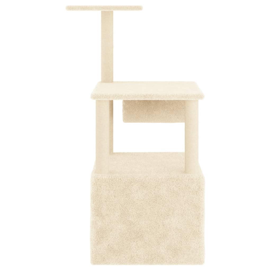 Trendyproduct.co.uk Cat Tree With Sisal Scratching Posts 109.5 Cm vidaXL Animals & Pet Supplies Animals & Pet Supplies > Pet Supplies > Cat Supplies > Cat Furniture Cat Furniture Cat Supplies Cream parcel Pet Supplies vidaXL