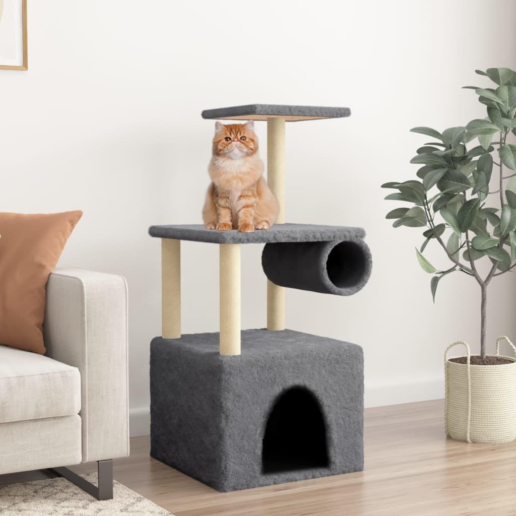 Trendyproduct.co.uk Cat Tree With Sisal Scratching Posts 109.5 Cm vidaXL Animals & Pet Supplies Animals & Pet Supplies > Pet Supplies > Cat Supplies > Cat Furniture Cat Furniture Cat Supplies Cream parcel Pet Supplies vidaXL