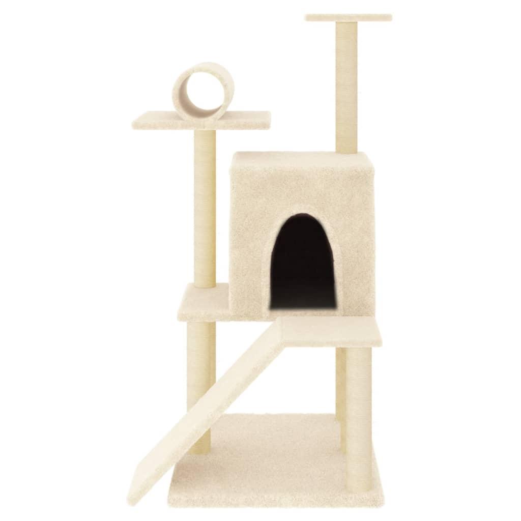 Trendyproduct.co.uk Cat Tree With Sisal Scratching Posts 110.5 Cm vidaXL Animals & Pet Supplies Animals & Pet Supplies > Pet Supplies > Cat Supplies > Cat Furniture Cat Furniture Cat Supplies Cream parcel Pet Supplies vidaXL