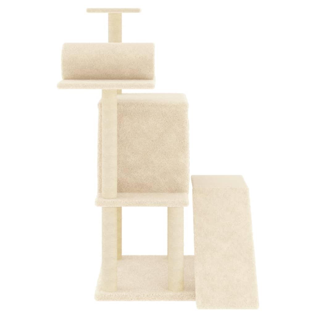 Trendyproduct.co.uk Cat Tree With Sisal Scratching Posts 110.5 Cm vidaXL Animals & Pet Supplies Animals & Pet Supplies > Pet Supplies > Cat Supplies > Cat Furniture Cat Furniture Cat Supplies Cream parcel Pet Supplies vidaXL