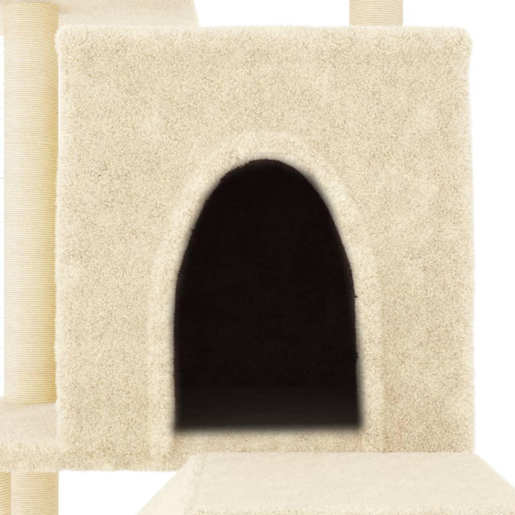 Trendyproduct.co.uk Cat Tree With Sisal Scratching Posts 110.5 Cm vidaXL Animals & Pet Supplies Animals & Pet Supplies > Pet Supplies > Cat Supplies > Cat Furniture Cat Furniture Cat Supplies Cream parcel Pet Supplies vidaXL