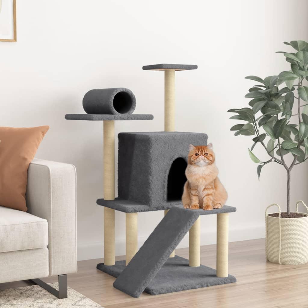 Trendyproduct.co.uk Cat Tree With Sisal Scratching Posts 110.5 Cm vidaXL Animals & Pet Supplies Animals & Pet Supplies > Pet Supplies > Cat Supplies > Cat Furniture Cat Furniture Cat Supplies Cream parcel Pet Supplies vidaXL