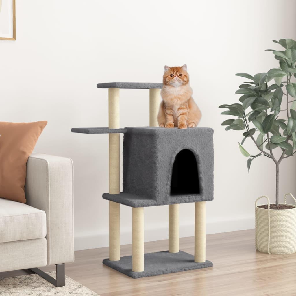 Trendyproduct.co.uk Cat Tree With Sisal Scratching Posts 97 Cm vidaXL Animals & Pet Supplies Animals & Pet Supplies > Pet Supplies > Cat Supplies > Cat Furniture Cat Furniture Cat Supplies Grey parcel Pet Supplies vidaXL