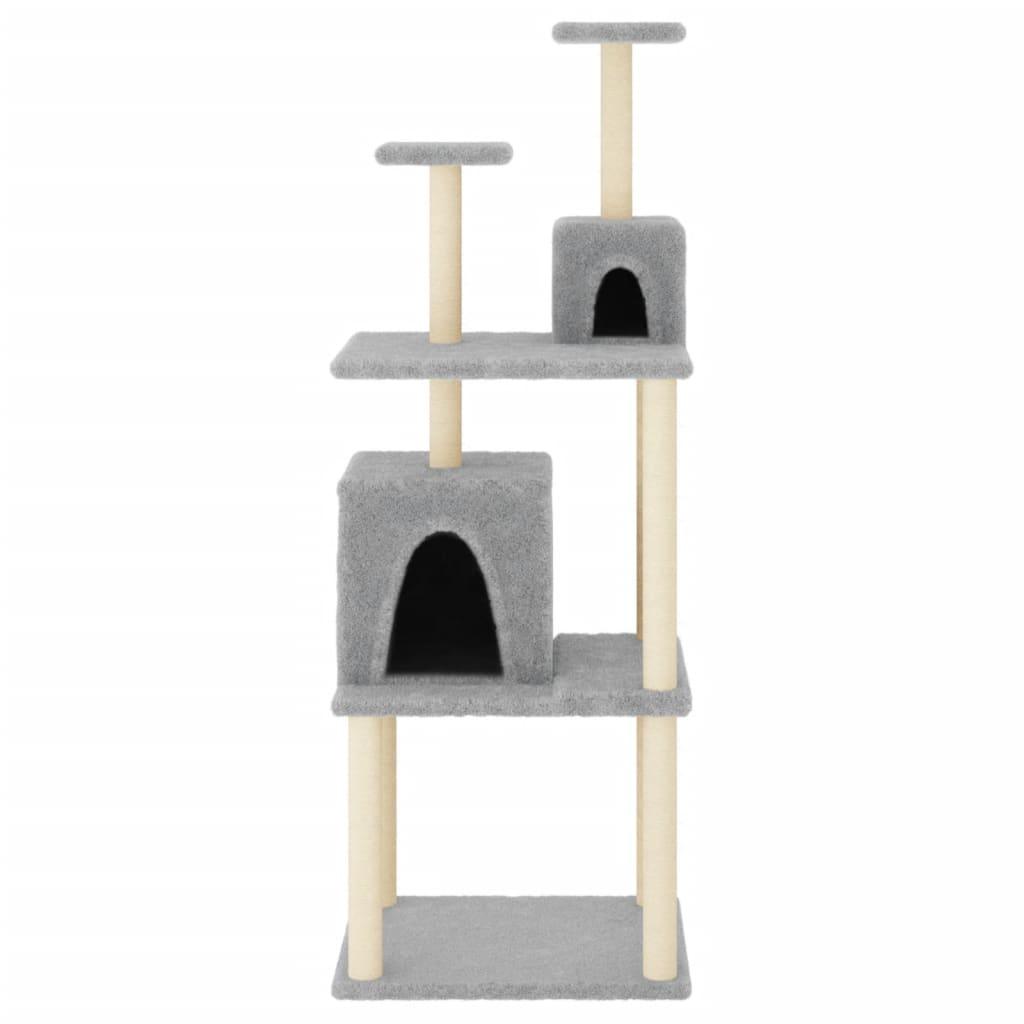 Trendyproduct.co.uk Cat Tree With Sisal Scratching Posts 167 Cm vidaXL Animals & Pet Supplies Animals & Pet Supplies > Pet Supplies > Cat Supplies > Cat Furniture Cat Furniture Cat Supplies Grey parcel Pet Supplies vidaXL