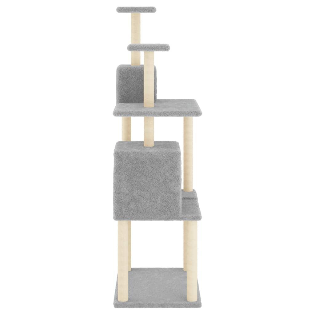 Trendyproduct.co.uk Cat Tree With Sisal Scratching Posts 167 Cm vidaXL Animals & Pet Supplies Animals & Pet Supplies > Pet Supplies > Cat Supplies > Cat Furniture Cat Furniture Cat Supplies Grey parcel Pet Supplies vidaXL