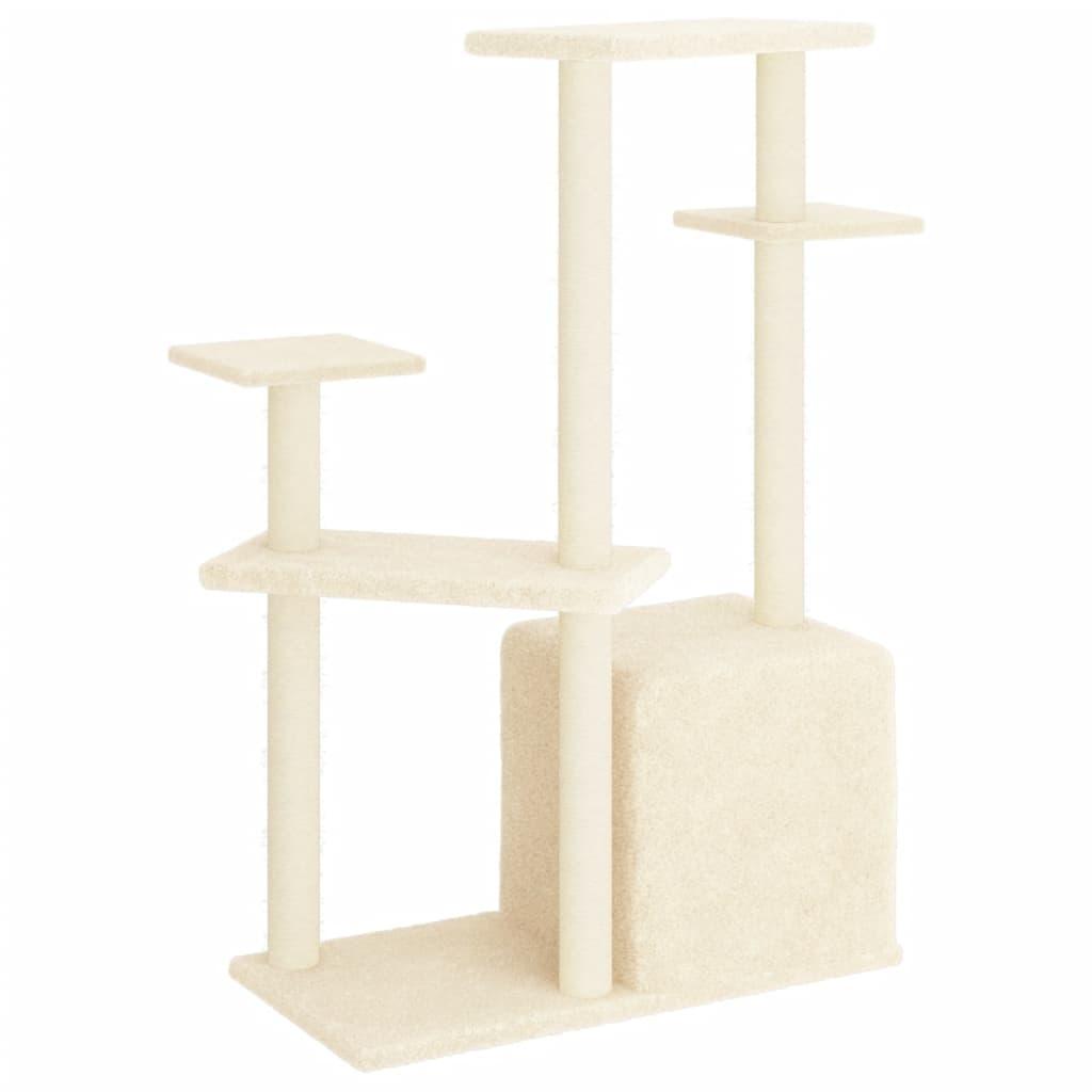 Trendyproduct.co.uk Cat Tree With Sisal Scratching Posts 107.5 Cm vidaXL Animals & Pet Supplies Animals & Pet Supplies > Pet Supplies > Cat Supplies > Cat Furniture Cat Furniture Cat Supplies Cream parcel Pet Supplies vidaXL