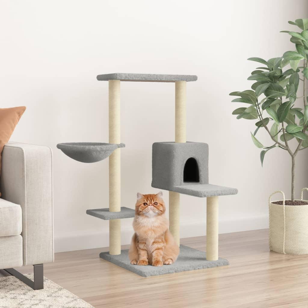 Trendyproduct.co.uk Cat Tree With Sisal Scratching Posts 95 Cm vidaXL Animals & Pet Supplies Animals & Pet Supplies > Pet Supplies > Cat Supplies > Cat Furniture Cat Furniture Cat Supplies Grey parcel Pet Supplies vidaXL