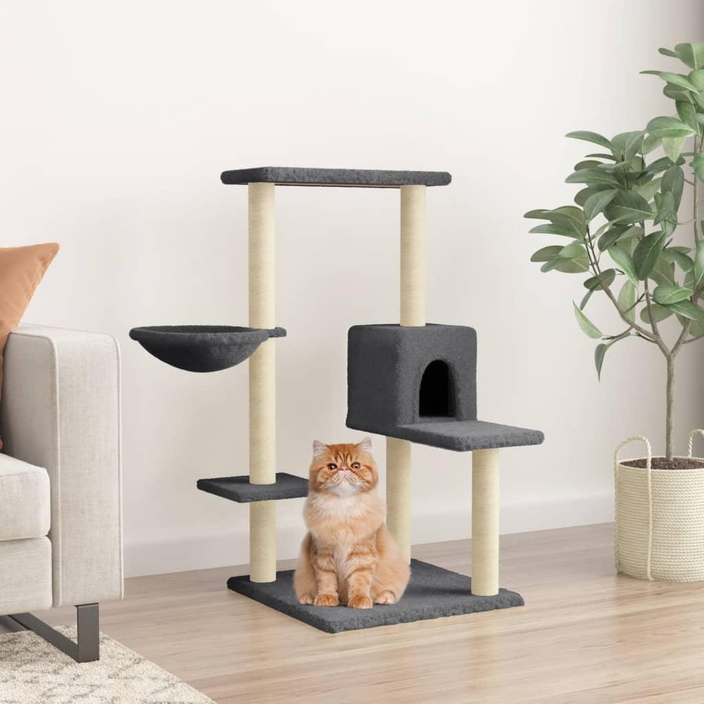 Trendyproduct.co.uk Cat Tree With Sisal Scratching Posts 95 Cm vidaXL Animals & Pet Supplies Animals & Pet Supplies > Pet Supplies > Cat Supplies > Cat Furniture Cat Furniture Cat Supplies Grey parcel Pet Supplies vidaXL