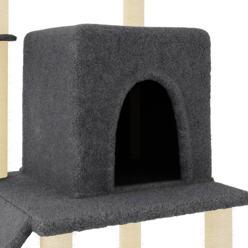 Trendyproduct.co.uk Cat Tree With Sisal Scratching Posts 96.5 Cm vidaXL Animals & Pet Supplies Animals & Pet Supplies > Pet Supplies > Cat Supplies > Cat Furniture Cat Furniture Cat Supplies Grey parcel Pet Supplies vidaXL