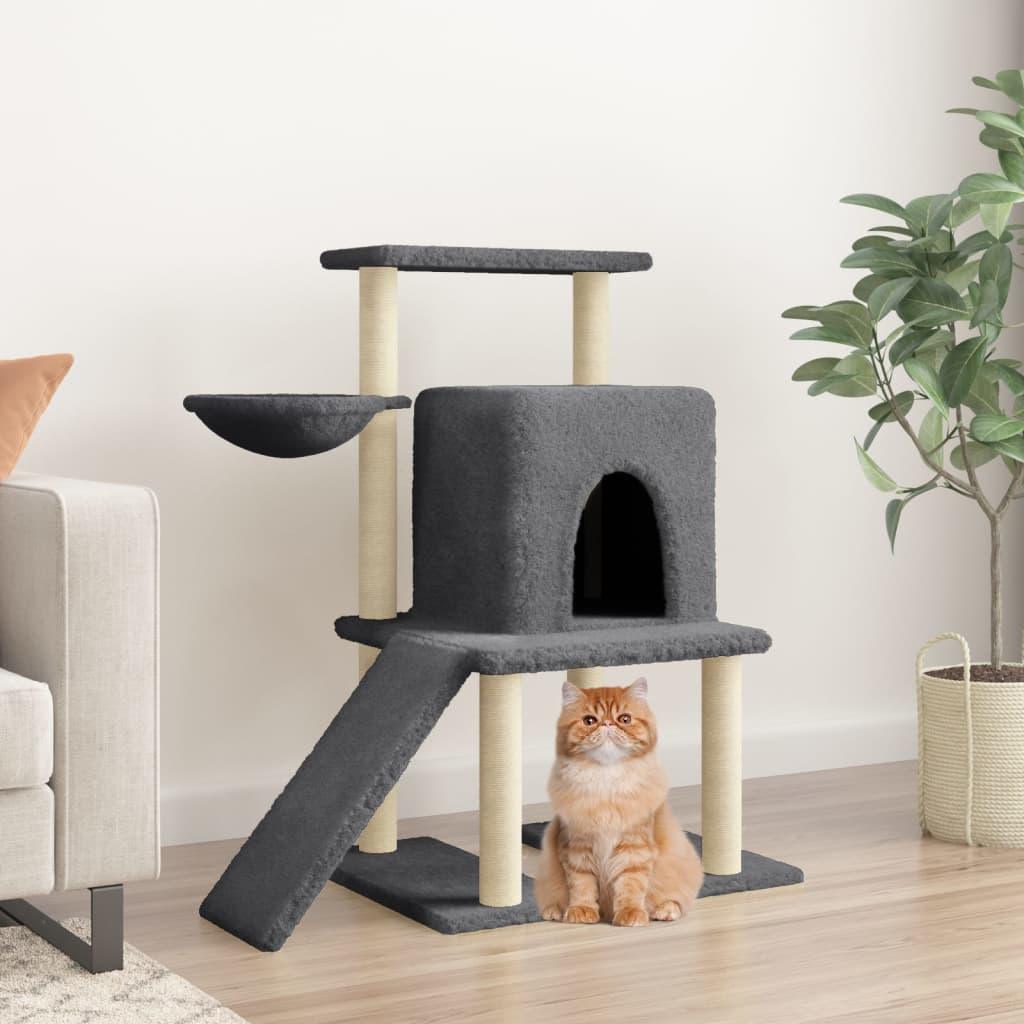 Trendyproduct.co.uk Cat Tree With Sisal Scratching Posts 96.5 Cm vidaXL Animals & Pet Supplies Animals & Pet Supplies > Pet Supplies > Cat Supplies > Cat Furniture Cat Furniture Cat Supplies Grey parcel Pet Supplies vidaXL