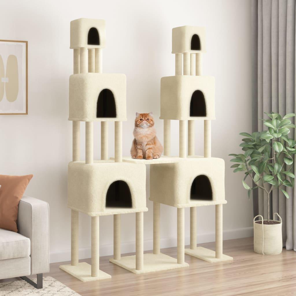 Trendyproduct.co.uk Cat Tree With Sisal Scratching Posts 199 Cm vidaXL Animals & Pet Supplies Animals & Pet Supplies > Pet Supplies > Cat Supplies > Cat Furniture Cat Furniture Cat Supplies Grey parcel Pet Supplies vidaXL