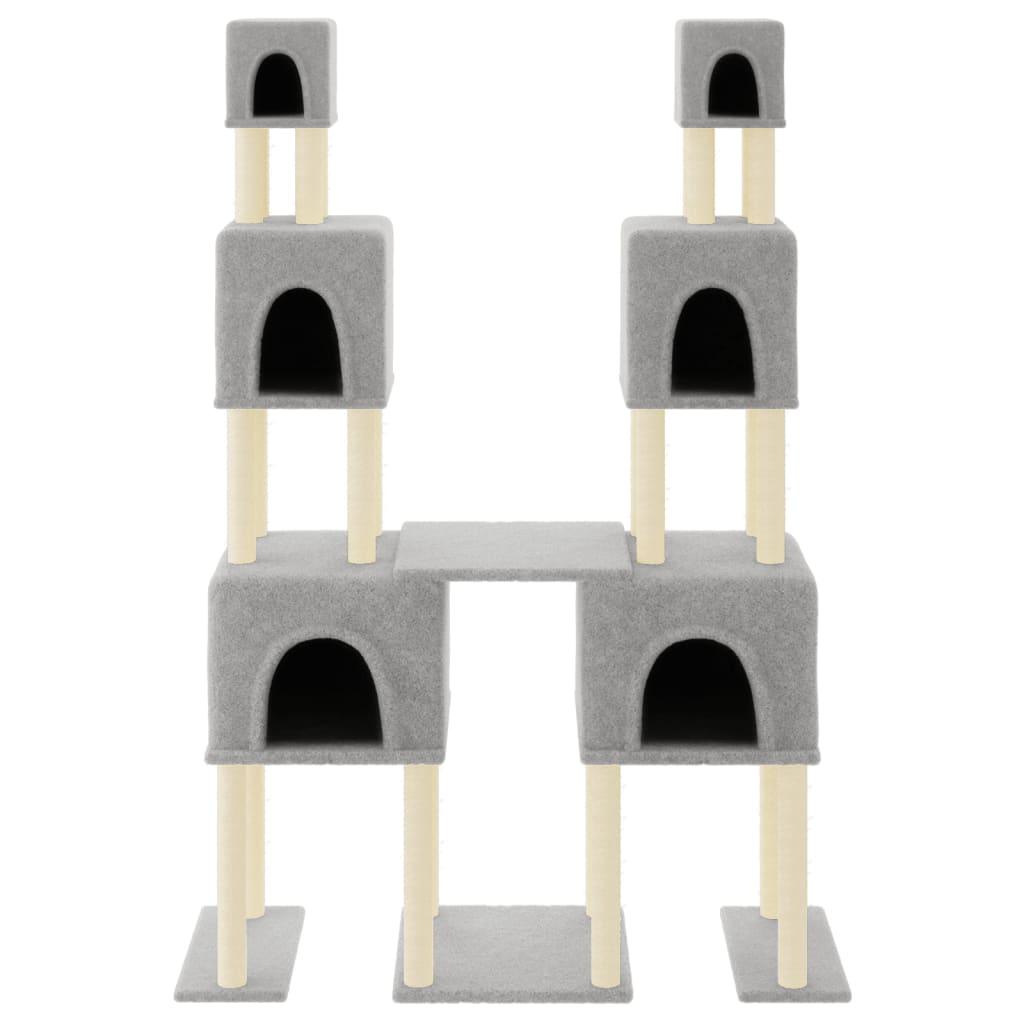 Trendyproduct.co.uk Cat Tree With Sisal Scratching Posts 199 Cm vidaXL Animals & Pet Supplies Animals & Pet Supplies > Pet Supplies > Cat Supplies > Cat Furniture Cat Furniture Cat Supplies Grey parcel Pet Supplies vidaXL