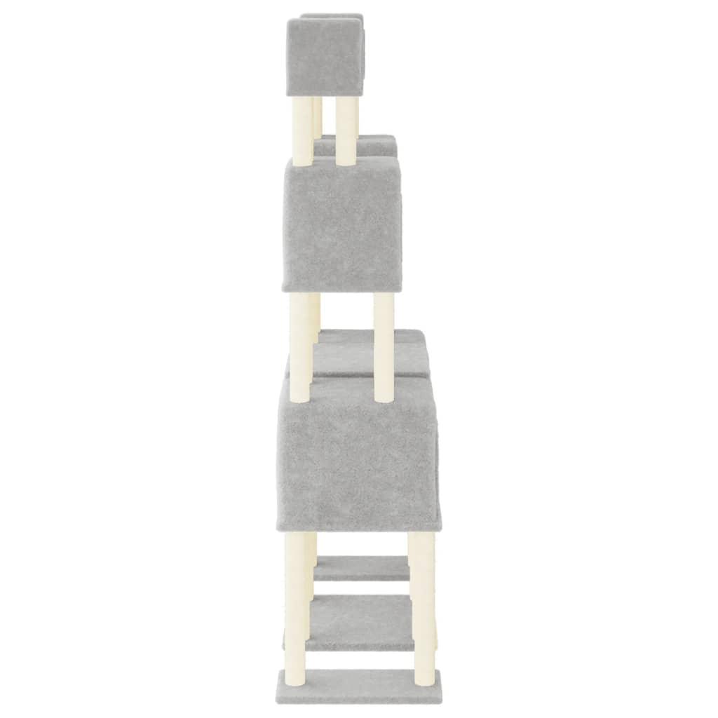 Trendyproduct.co.uk Cat Tree With Sisal Scratching Posts 199 Cm vidaXL Animals & Pet Supplies Animals & Pet Supplies > Pet Supplies > Cat Supplies > Cat Furniture Cat Furniture Cat Supplies Grey parcel Pet Supplies vidaXL